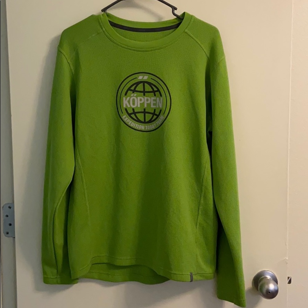 Men’s Green Long-Sleeve Thermal Shirt